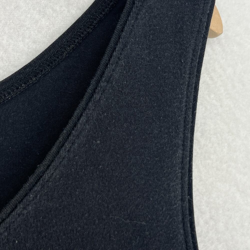 EILEEN FISHER Tank Top 1X Stretch Supima Organic Cotton Jersey Washed Black USA - Picture 4 of 9
